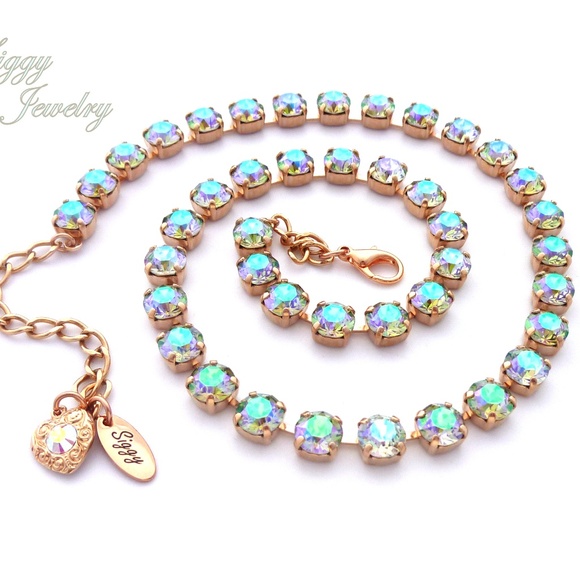 Swarovski® Crystal Necklace, 8mm Paradise Shine - Picture 4 of 9